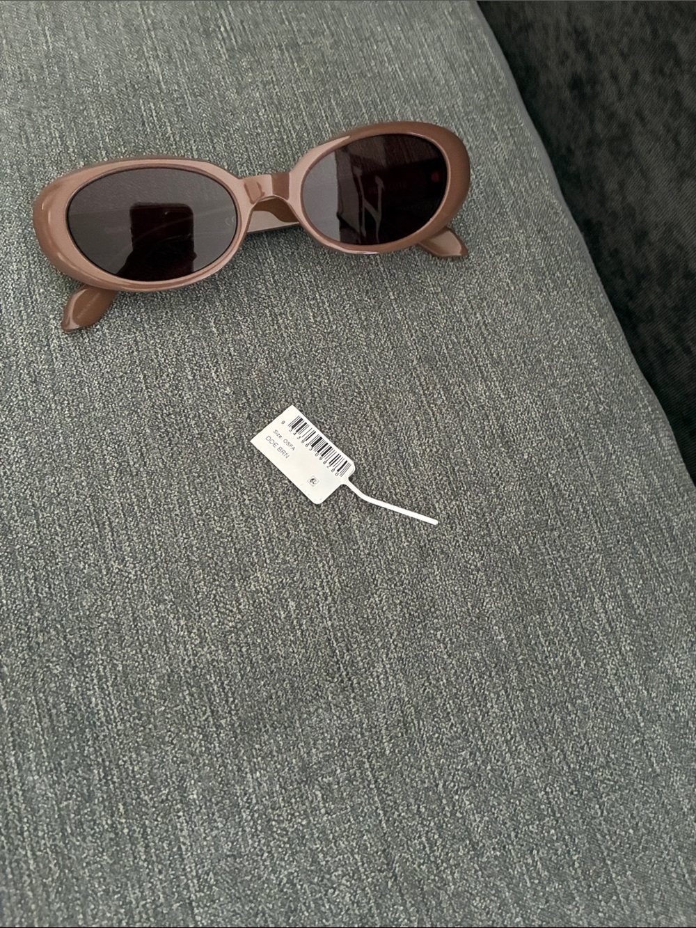 Quay Australia Felt Cute Oval Sunglasses Doe Brown NWT